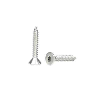 Finition plate Torx Counterflat Counterflat Screws autocollant 316 en acier inoxydable pour le bois