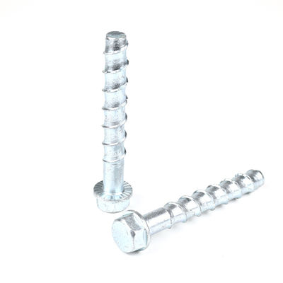100% QC testé M16 125 mm acier au carbone boulon hexagonal zinc plaqué ancres auto-perçage