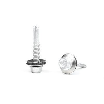 SS410 Frange Hex tête en acier inoxydable vis de perçage auto-fonctionnement avec laveuse EPDM