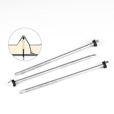 Écrou de forage à tête hexagonale pour toiture, système de mesure métrique revêtu d'alliage de zinc