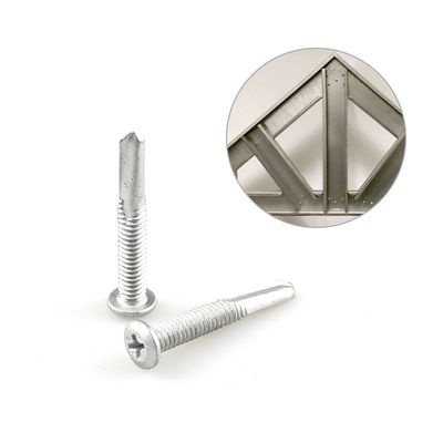 Écrou de forage automatique à entraînement Phillips revêtu d'alliage de zinc pour bâtiments en acier léger