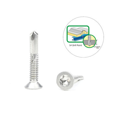 Installation 5.5x32 Torx en acier inoxydable Csk tête Tek vis pour fixer le bois à purlin