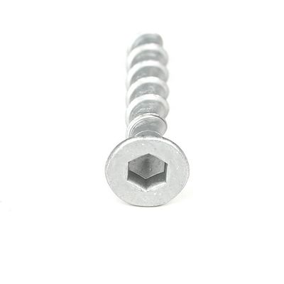 Tête hexagonale en acier inoxydable contre-enfoncée vis de ciment auto-fonctionnement plat pour la construction