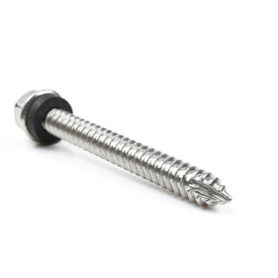 Acier inoxydable ST6.3*55mm Flange Hex Screw de dépannage automatique Parafuso Atarraxante