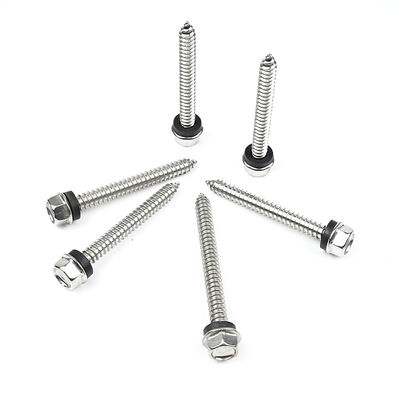 Acier inoxydable ST6.3*55mm Flange Hex Screw de dépannage automatique Parafuso Atarraxante
