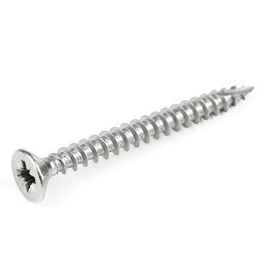 SUS316 en acier inoxydable de type 17 point Pozi double tête Csk vis en carton de ferraille avec 6 pinces pour le bois