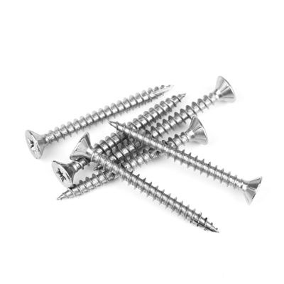SUS316 en acier inoxydable de type 17 point Pozi double tête Csk vis en carton de ferraille avec 6 pinces pour le bois