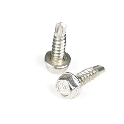 Screws à tête hexagonale en acier inoxydable à auto-perçage pour structures en acier testées à 100% QC