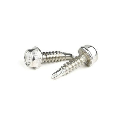 Screws à tête hexagonale en acier inoxydable à auto-perçage pour structures en acier testées à 100% QC