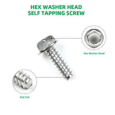 Écroues en acier inoxydable 304 14 * 3/4 "Hex tête auto-perçage écrous de tapage garantie