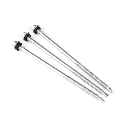 Panneau sandwich Longue vis de forage automatique ST5.5x140 ZINC PLATÉ Bi métal Tek en acier inoxydable