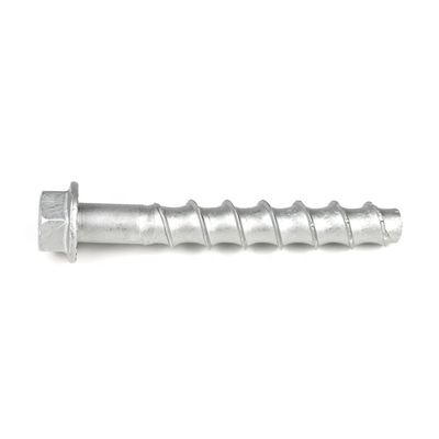 Zinc de grand diamètre de la bride hexagonale tête en acier inoxydable béton vis boulon ancrage pour la plaque de décoration de tunnel