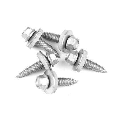 Fermeture du siège auto-collant Hex Flange Laveuse vis ST6.0 25 mm avec tête plate