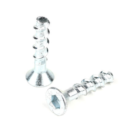 Maçonnerie zinc plaqué 50mm M8 acier hexagonale prise contre-enfoncée boulons à tête plate pour durable