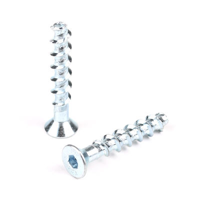 Boulons d'ancrage en béton vis en acier au carbone M6x50 mm prise hexagonale tête plate pour le paiement T/T