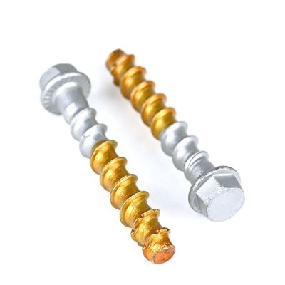 Zinc finition M6 Hex tête de laveuse vis de béton pour les applications lourdes