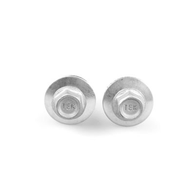 Écroues de toiture à tête plate en acier inoxydable 304 bimetallique à autocollant avec lave-linge en caoutchouc