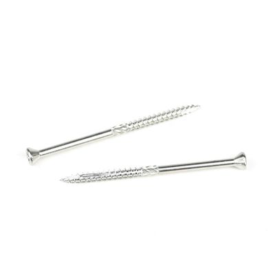 Screws de revêtement de sol en ébriquet de 80 mm avec finition Ruspert et type d'entraînement à recours croisé Phillips