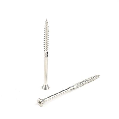 Screws de revêtement de sol en ébriquet de 80 mm avec finition Ruspert et type d'entraînement à recours croisé Phillips