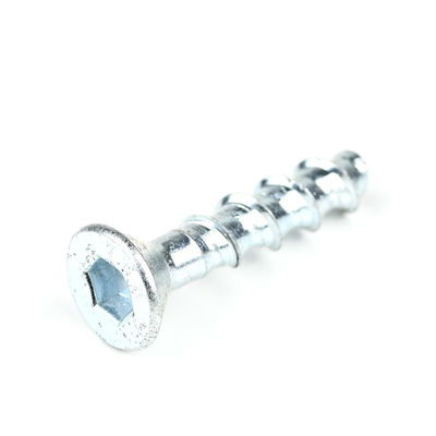Acier au carbone, acier blanc zinc plaqué, prise hexagonale, tête plate, auto-perçage, maçonnerie, vis à béton M8 50 mm