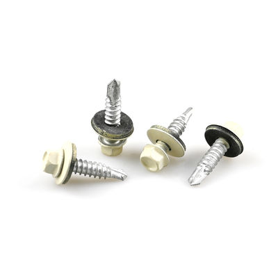 Tête de laveuse hexagonale en acier inoxydable de 4,8 mm personnalisée avec laveuse liée DIN7504K