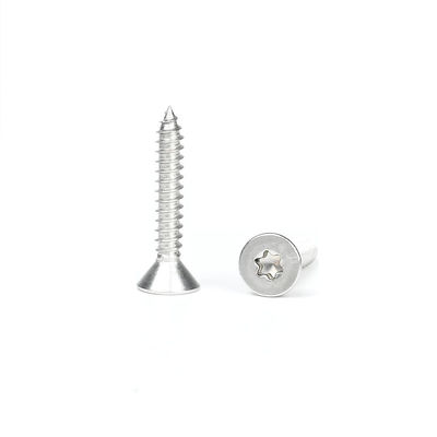 Finition plate Torx Counterflat Counterflat Screws autocollant 316 en acier inoxydable pour le bois