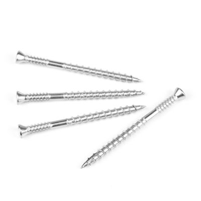 SS316 type 17 côtes tête carrée vis Csk pour la construction de bâtiments en bois