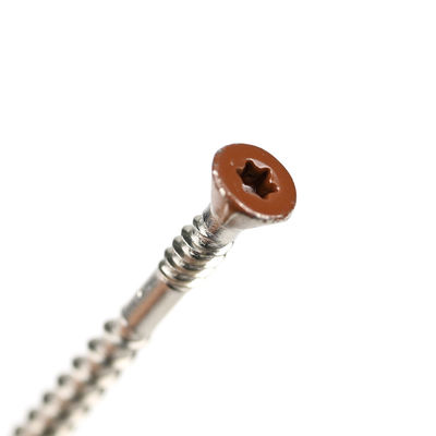 SS316 Brown Painted Countersunk Torx Head Screw en bois de bois de chapeau pour la construction de murs de séchage