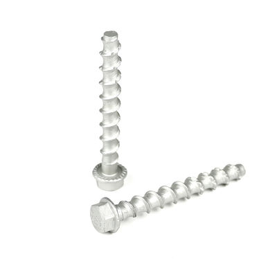 Flanche hexagonale en acier inoxydable 75 mm M8 Boulon de béton pour emballer le pare-chocs dans une vis en béton