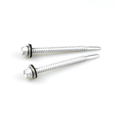 12 -14x75 en acier inoxydable auto-perçage vis de toiture Tek vis bimétallique avec machine à laver
