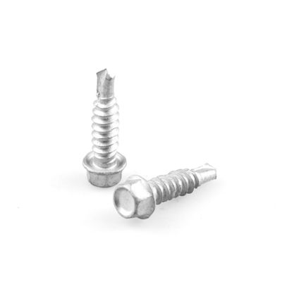 SCM435 Unitek Sus304 Sus410 Hex Laveuse à vis de forage automatique St6.3x25 pour panneau de ciment en fibre