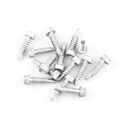 SCM435 Unitek Sus304 Sus410 Hex Laveuse à vis de forage automatique St6.3x25 pour panneau de ciment en fibre