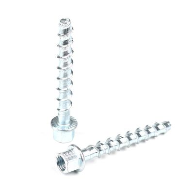 M8 Tête de flange hexagonale en acier, vis de suspension à tiges en béton à filetage pour fixation de plafond