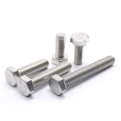 DIN Standard 304 en acier inoxydable boulon hexagonale boulon à fil complet M4 M5 M6 M8 Finition simple