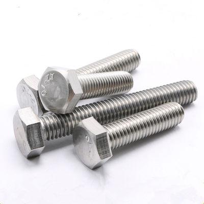 DIN Standard 304 en acier inoxydable boulon hexagonale boulon à fil complet M4 M5 M6 M8 Finition simple