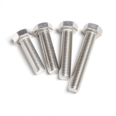 DIN Standard 304 en acier inoxydable boulon hexagonale boulon à fil complet M4 M5 M6 M8 Finition simple