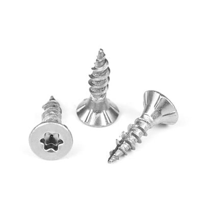 Parafusos inox double tête de contre-enfoncement Torx vis en carton de ferraille pour pont en acier inoxydable