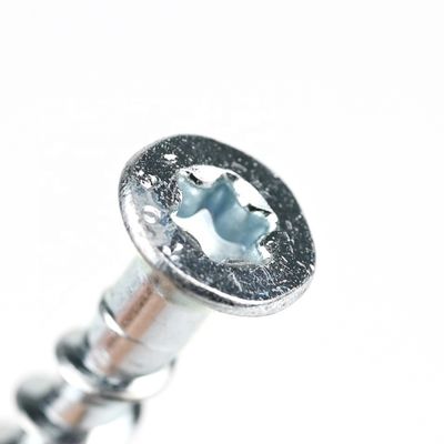 Installation d'acier au carbone blanc plaqué en zinc Torx contre-enfoncé auto-perçage béton vis de boulons d'ancrage