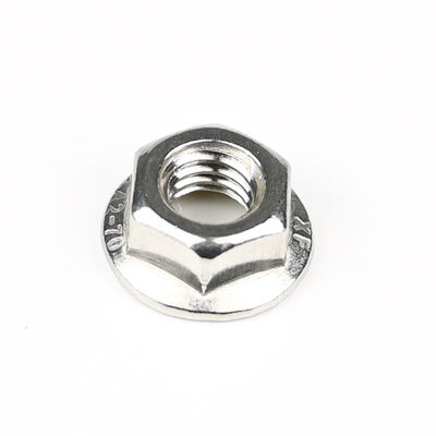 Noix de fermeture à l'auto-verrouillage de la bride hexagonale dentelée en acier inoxydable DIN6923 personnalisable et durable