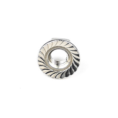 Noix de fermeture à l'auto-verrouillage de la bride hexagonale dentelée en acier inoxydable DIN6923 personnalisable et durable
