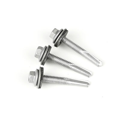 Scoupe de forage bimetallique Ss304 DIN7504K Flange hexagonale auto-forage auto-tapping Scoupe avec laveuse Epdm
