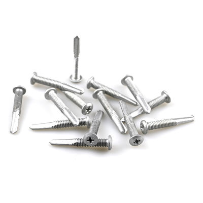 Finition simple en acier inoxydable en acier au carbone Scm435 Ruspert Tek Bi Metal Wafer Head Cross Driver Screw de perçage