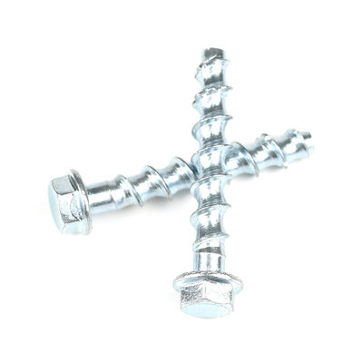 Encastrement de maçonnerie en zinc vis hexagonale Flange de béton vis boulon M8 60 mm Ciment d'acier au carbone ancrage