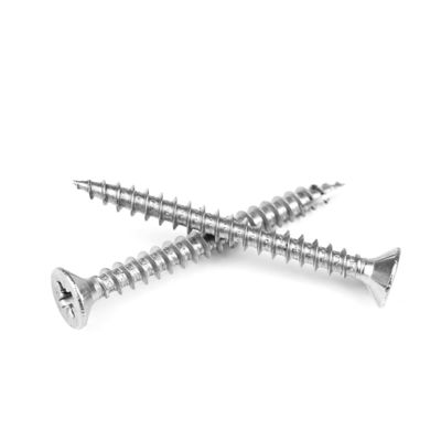Screws à tête plate à double contre-enfoncement pour revêtement de pont en bois