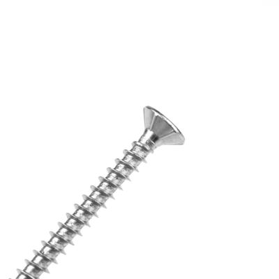 Screws à tête plate à double contre-enfoncement pour revêtement de pont en bois