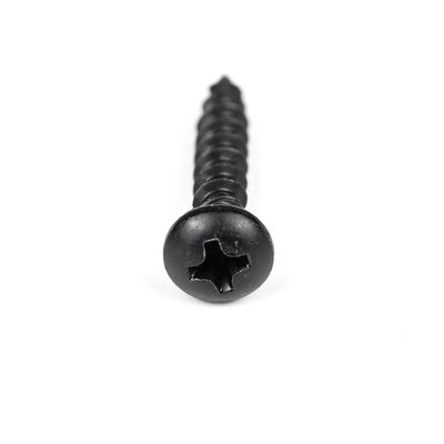Pan Head Round Phillips Black Chipboard Screws en bois en acier inoxydable Screws de décoration à l'aide d'un clapet