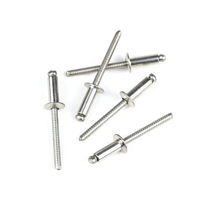Taille personnalisée Ss316 Coupole en acier inoxydable contre-enfoncée Rivet à bande métallique à bout ouvert Rivets aveugles