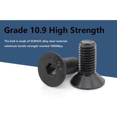 DIN7991 M8 Oxyde noir contre-enfoncée tête Hexagone prise Allen Csk boulon
