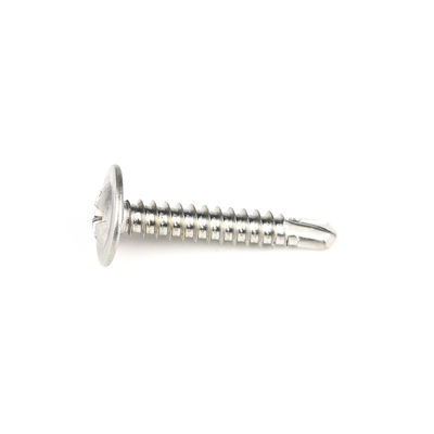Cap de gaufre personnalisé de 4,8 mm Phillips Drive vis 304 en acier inoxydable vis de perçage automatique