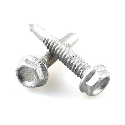 Écrou de forage à tête plate Tornillos Para Metal De Acero avec flange hexagonale Bimetal